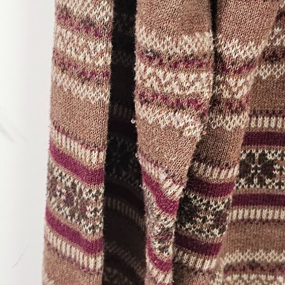 V-Neck Striped Sweater By Croft &‎ Barrow Mens Size L Unisex Grandpa Dad《881》R - Picture 7 of 7